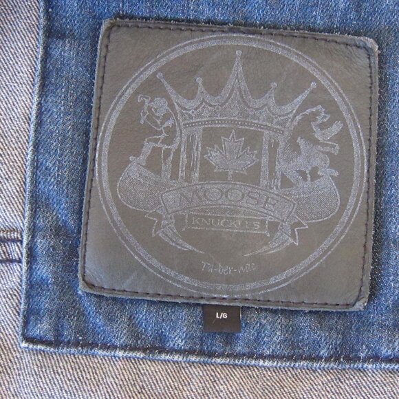MOOSE KNUCKLES Woman's Denim Western Ranch Vest Size L - Picture 10 of 12